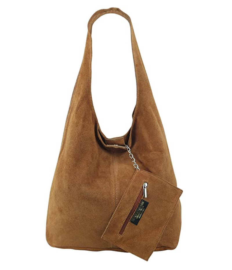 Sac à bandoulière et porte monnaie en daim