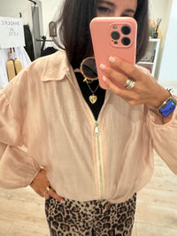 Blouson rose poudré voile - LOU