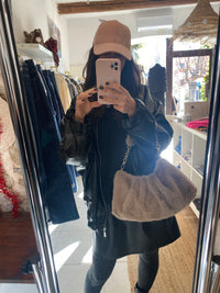 Casquette suédine rose poudré - LOU