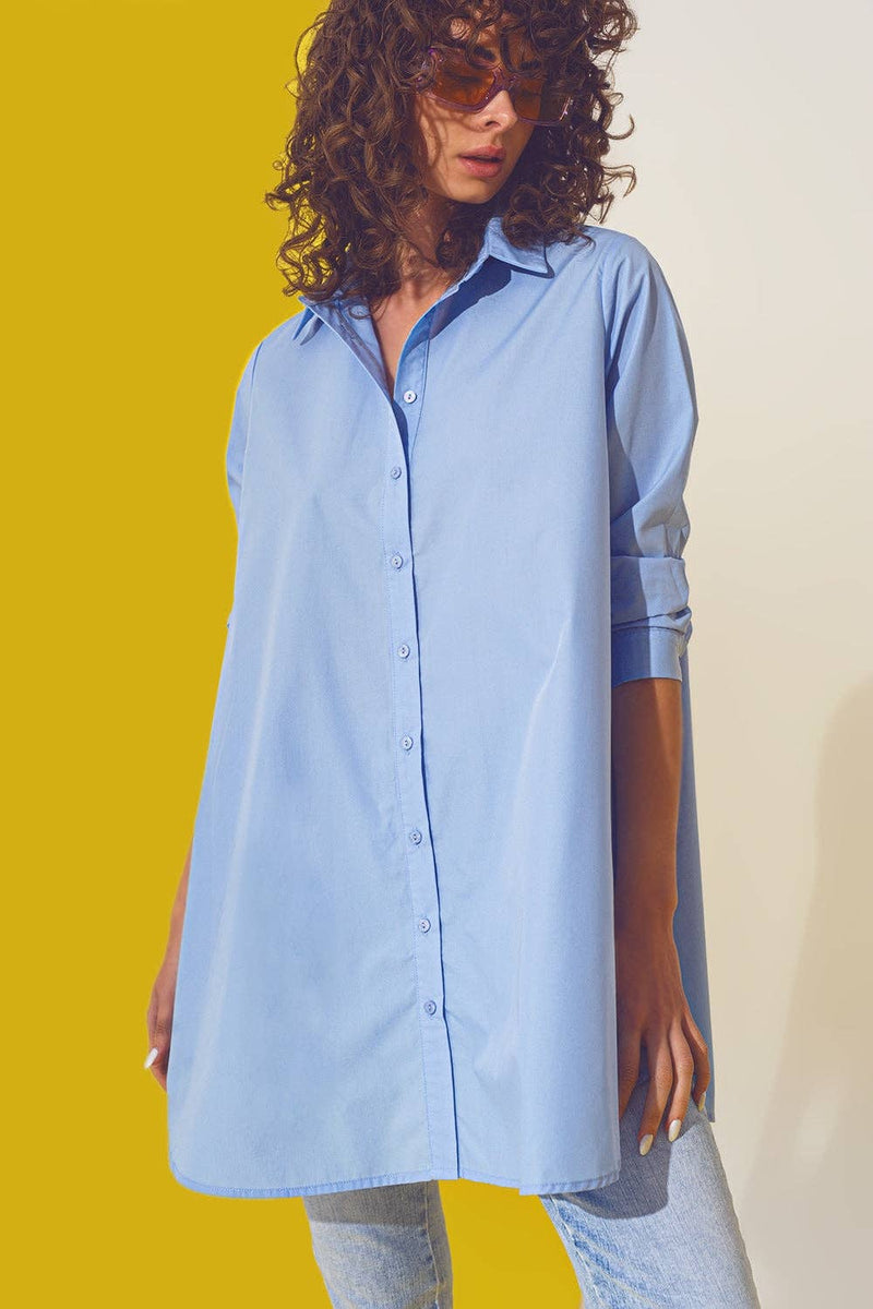 Chemise Oversize bleu clair Q2