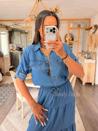 Chemise en lyocell denim coupe fluide et casual chic