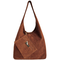 Sac à bandoulière et porte monnaie en daim