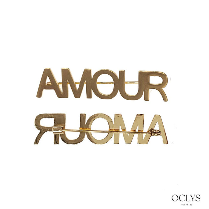 Broche AMOUR acier inoxydable