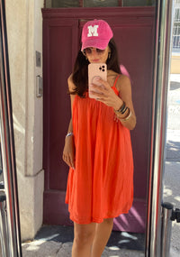 Robe courte voile de coton - LOU
