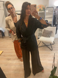 Blazer uni avec ceinture et doublure fantaisie Ciao Donna