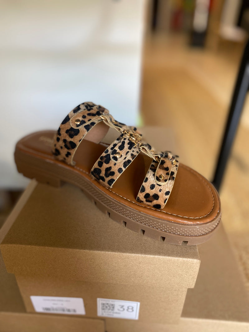 Sandales mules léopard SOLEIL - Findlay
