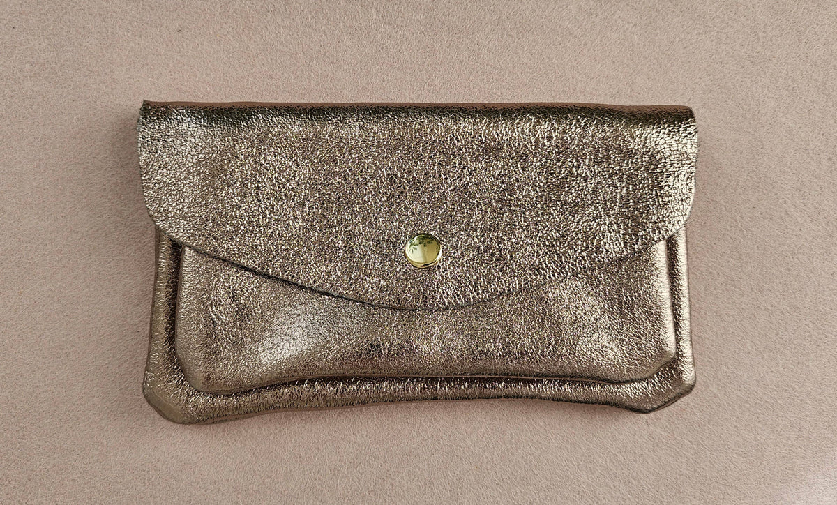 Porte monnaie cuir double poches
