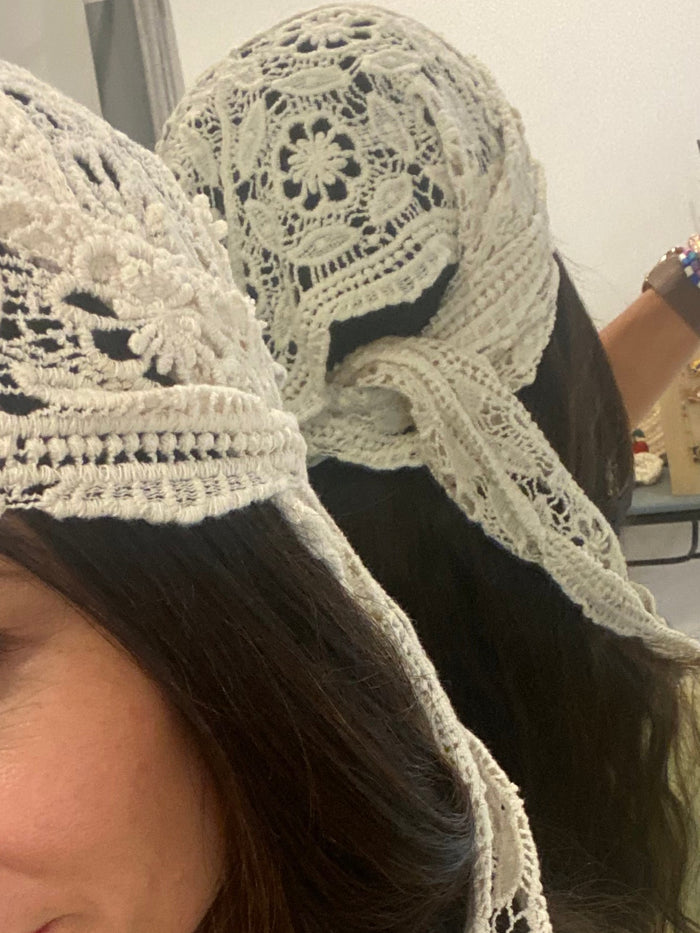 Foulard bandeau en crochet
