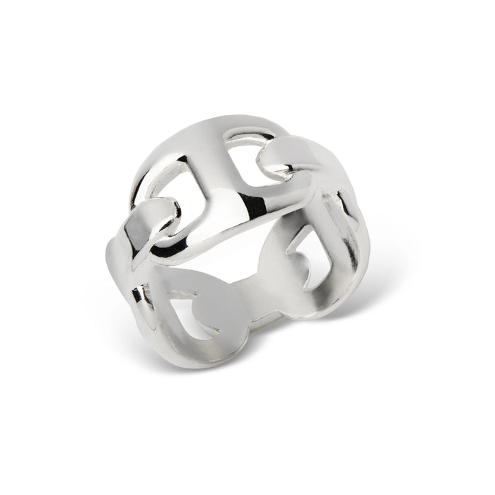 Bague Maille Marine Plaqué Argent 20 Microns – SCUDO