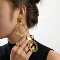 Boucles d'oreilles pendantes cercles - Camila - Lovelika