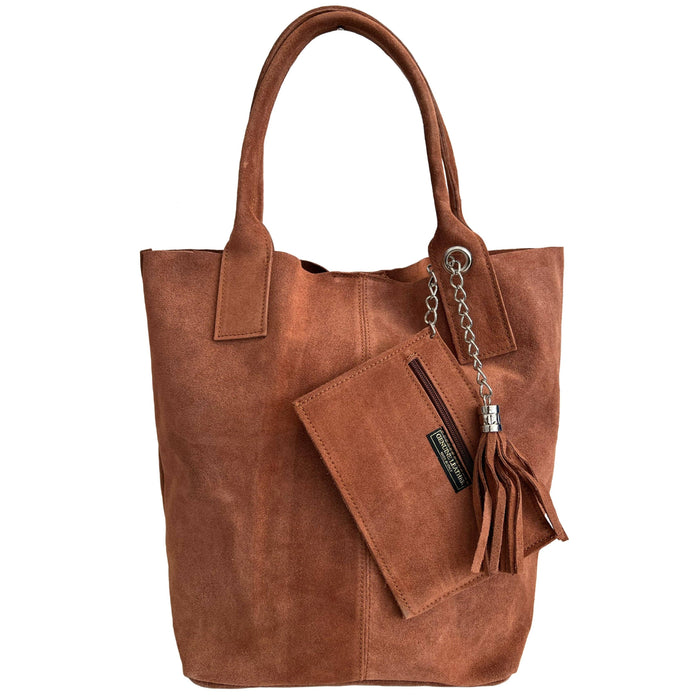 Sac en cuir suédé véritable