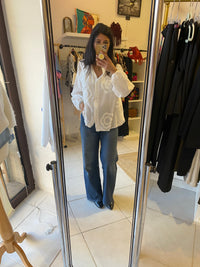 Chemise blanche brodée
