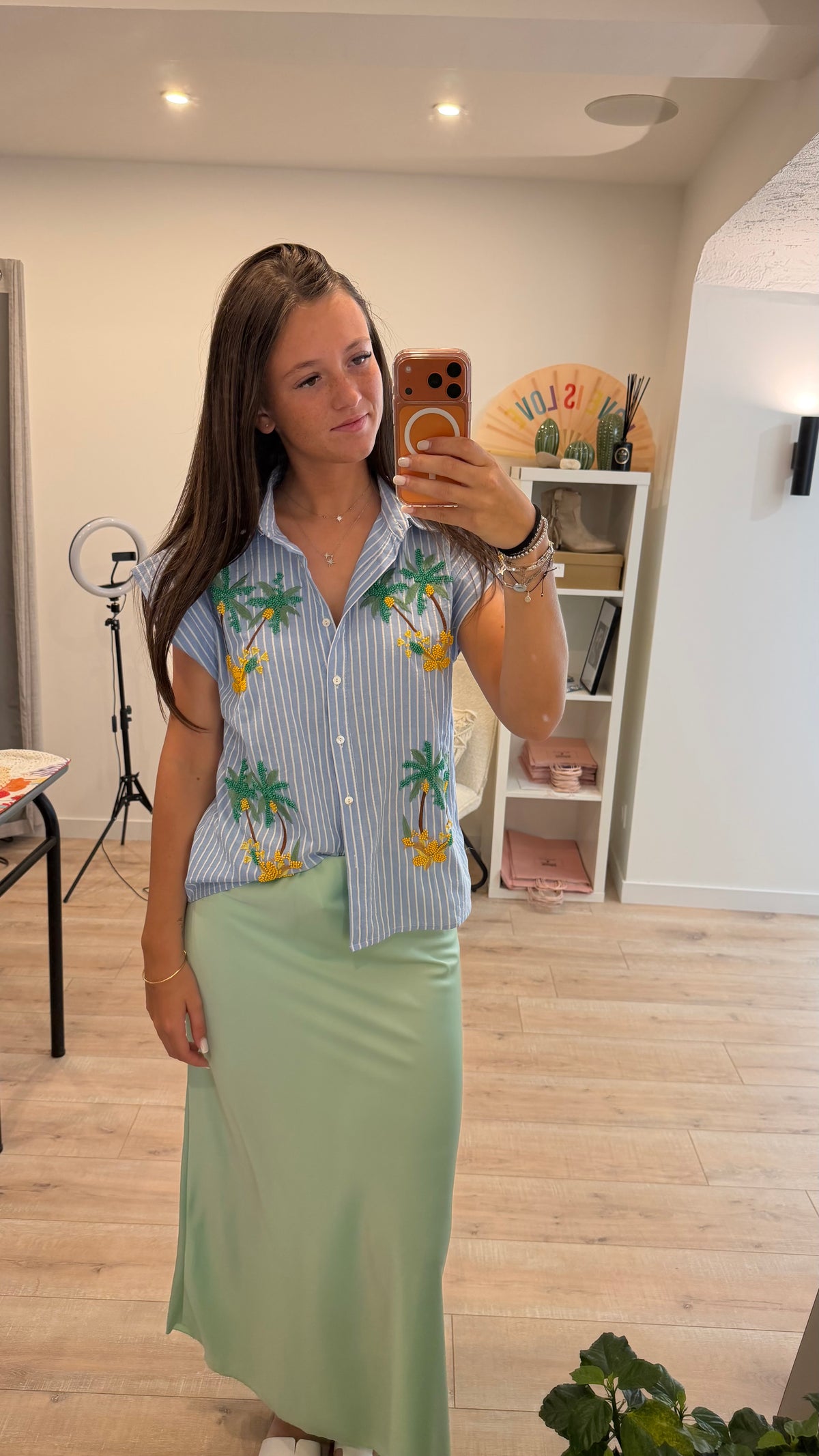 Chemise Palmier rayée - LOU