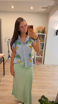 Chemise Palmier rayée - LOU