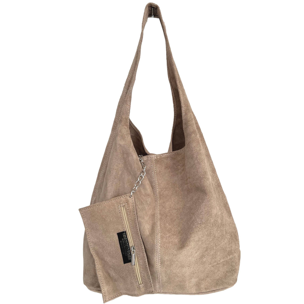 Sac à bandoulière et porte monnaie en daim