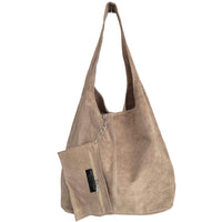 Sac à bandoulière et porte monnaie en daim
