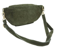 Banane double en cuir kaki