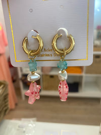 Boucles d’oreilles étoile et perles