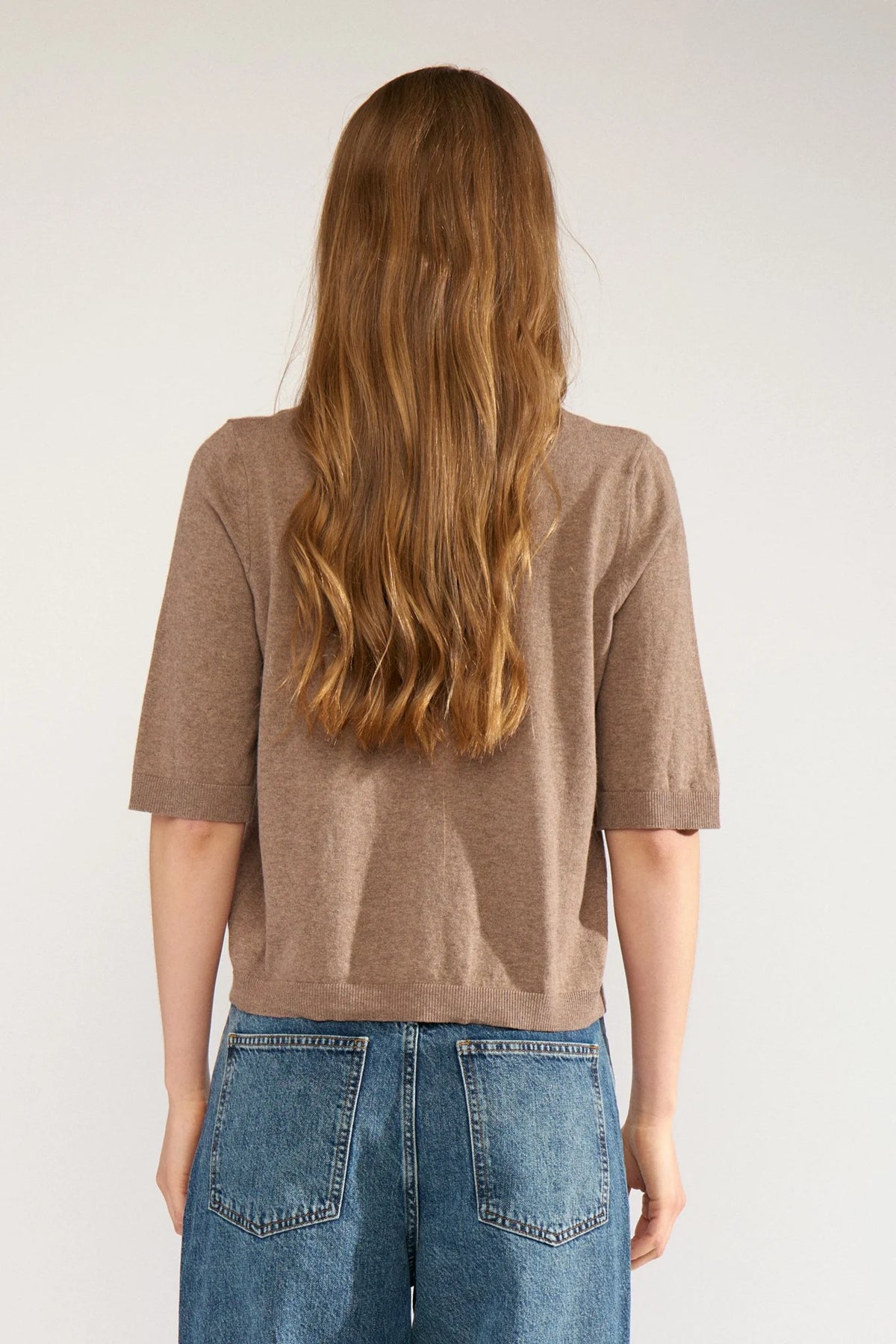 Pull fin taupe - Nümph