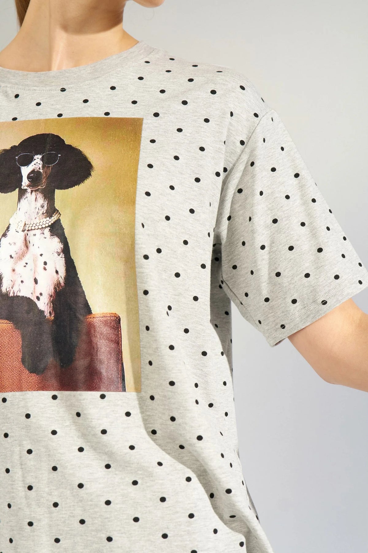 T-shirt à pois Caniche royal - Nümph