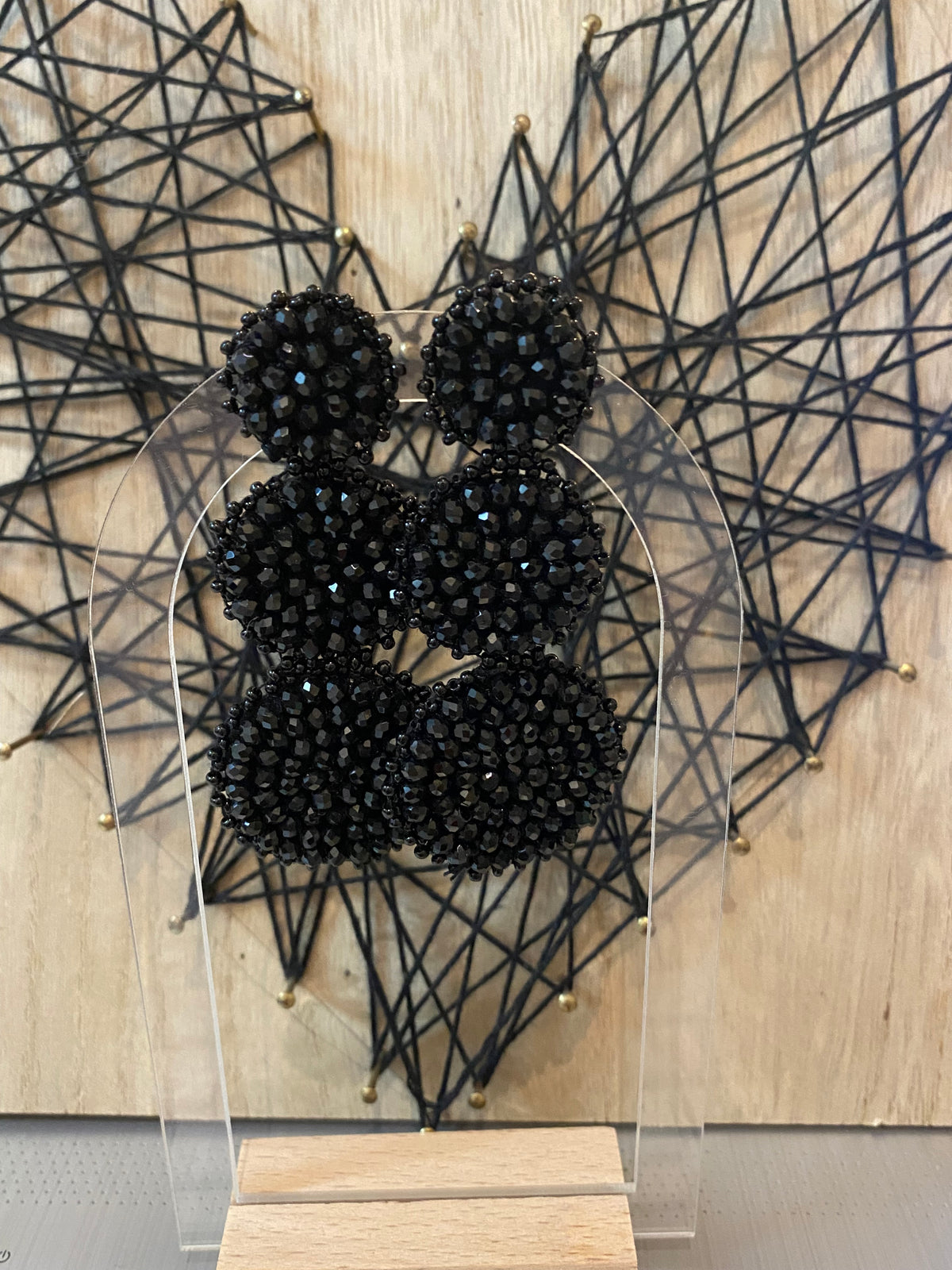 Boucles d'oreilles SISSI noires - Thelma et Nina