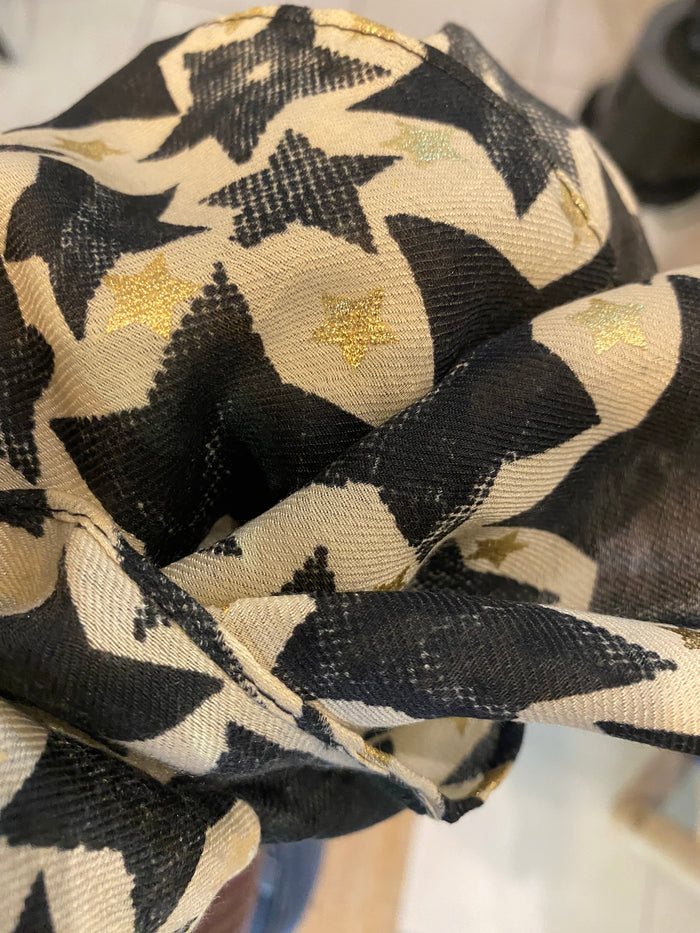 Echarpe étoiles beige - LOU