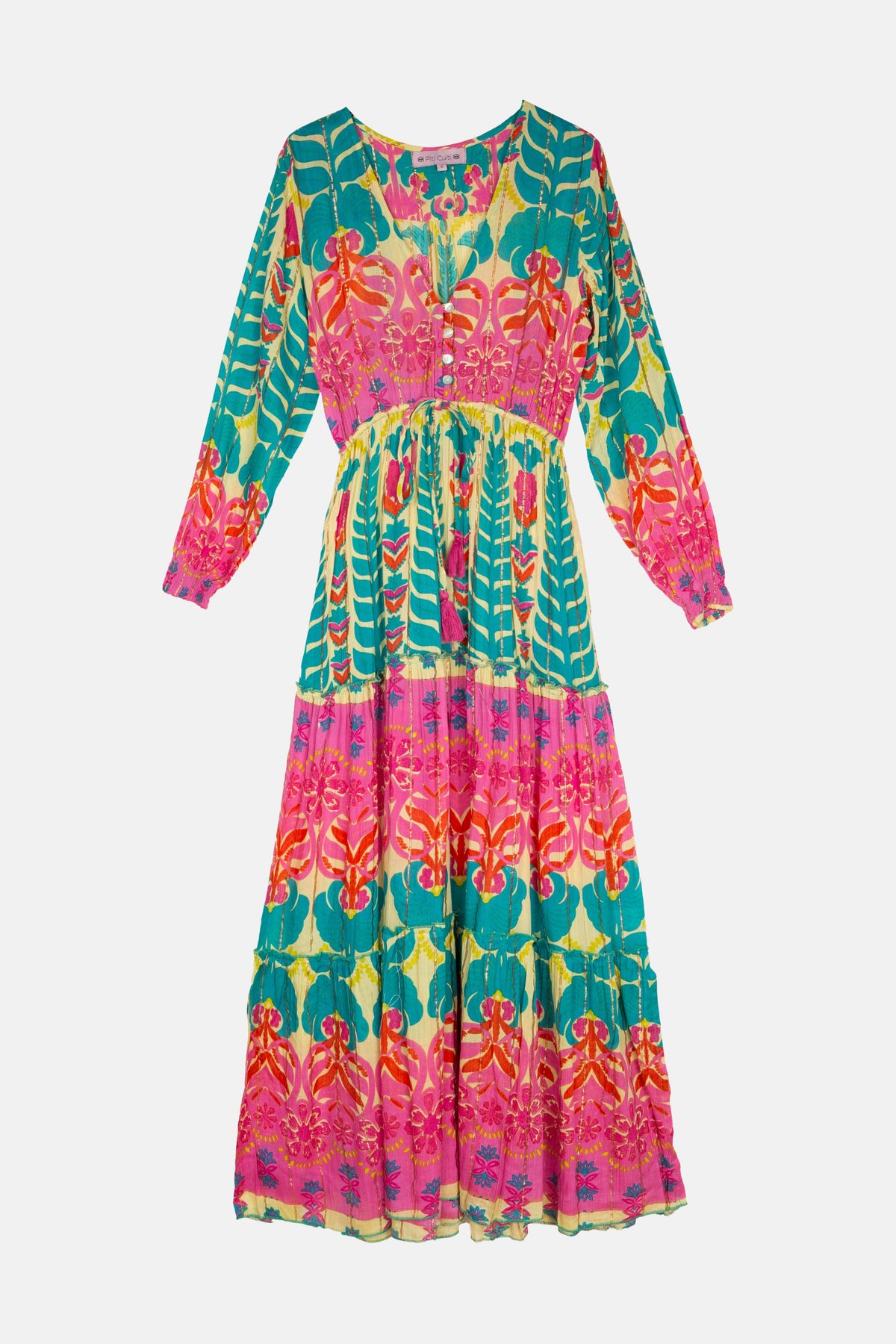 ROBE IPANEMA AQUA À MANCHES - Piti Cuiti