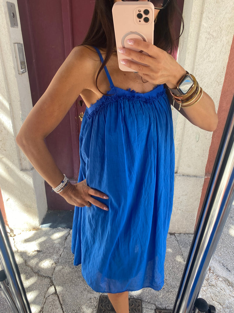 Robe courte voile de coton - LOU