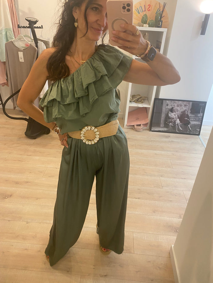 Pantalon fluide satiné