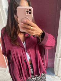 Veste à franges BeyON bordeaux - LOU