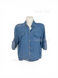 Chemise en lyocell denim coupe fluide et casual chic