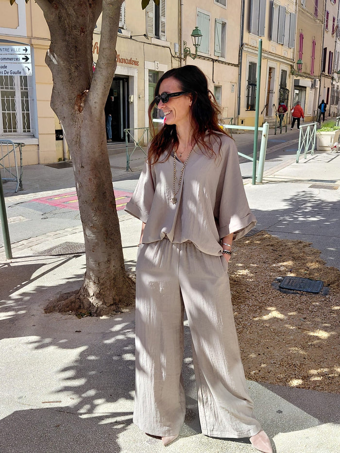 Blouse gaufrée desert - PLEASE