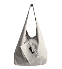 Sac à bandoulière et porte monnaie en daim