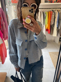 Veste tweed bleue - PLEASE