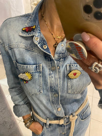 Broche Cœurs fléchés