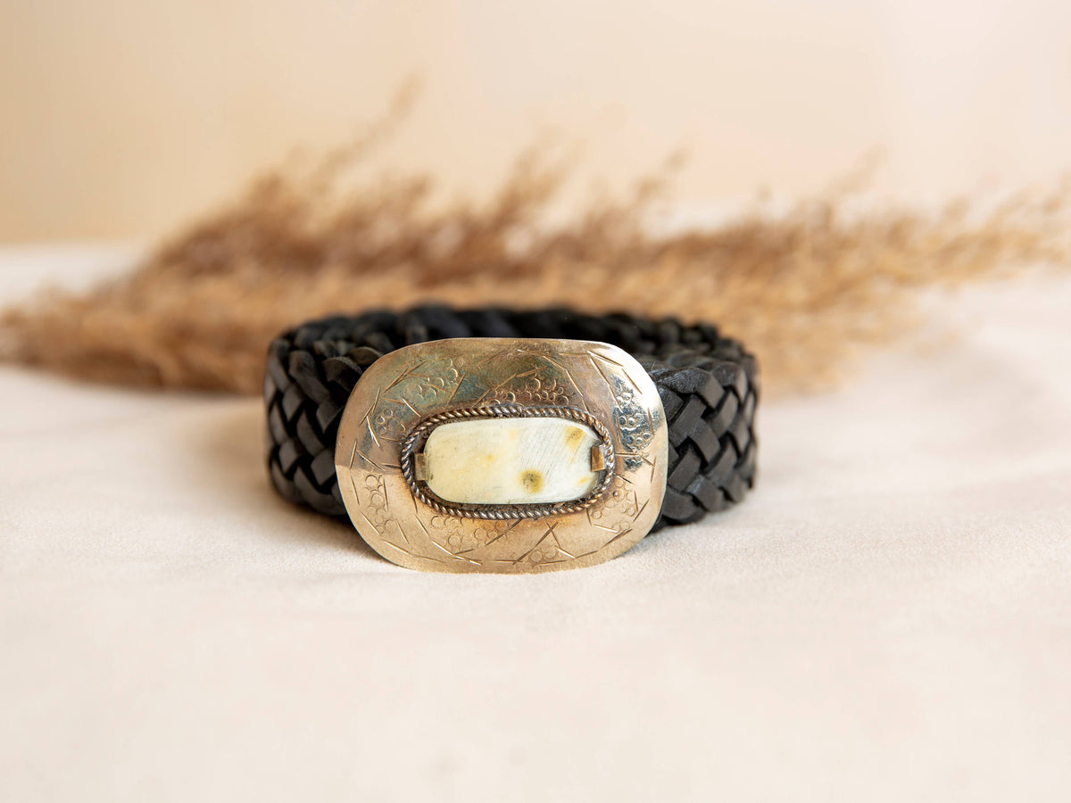 Ceinture en cuir noir MERCURIO STRECHO - Lula Natura