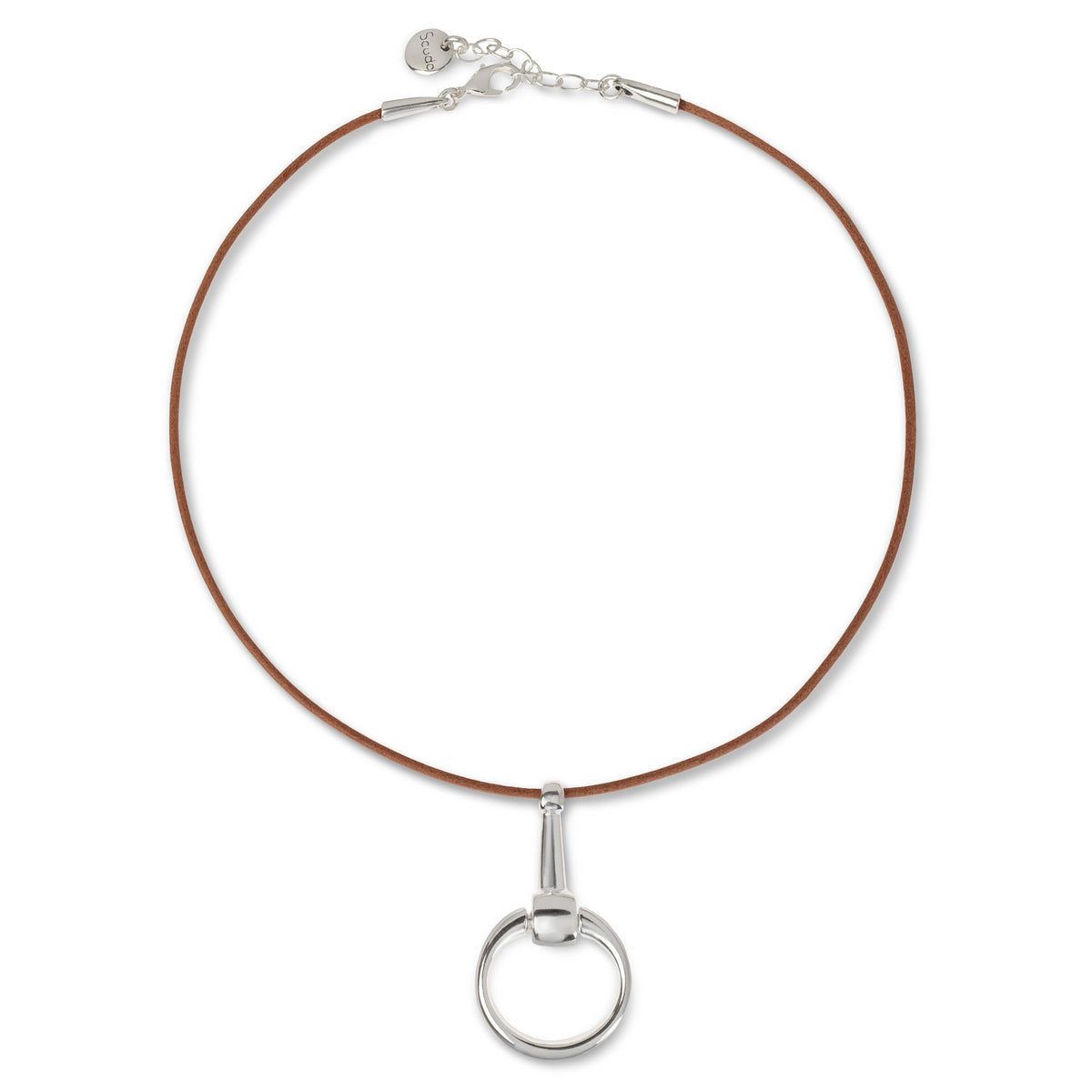 Collier Mors Plaqué Argent 20 Microns / Cuir - SCUDO