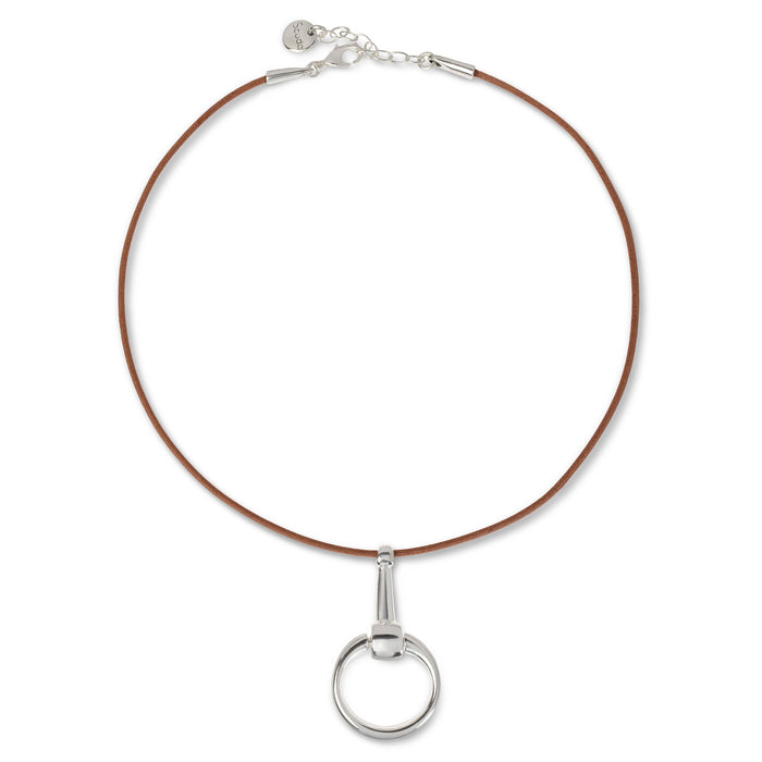 Collier Mors Plaqué Argent 20 Microns / Cuir - SCUDO