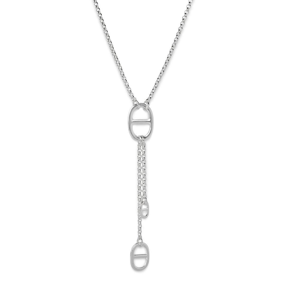 Collier Maille Marine Alternée Plaqué Argent 20 Microns - SCUDO