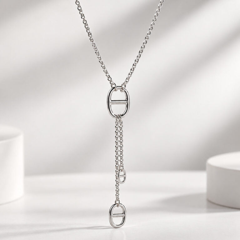 Collier Maille Marine Alternée Plaqué Argent 20 Microns - SCUDO