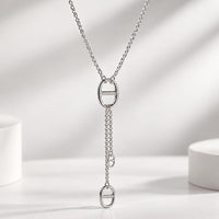 Collier Maille Marine Alternée Plaqué Argent 20 Microns - SCUDO