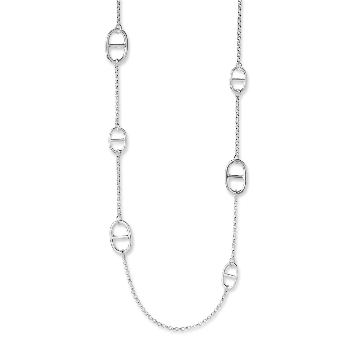 Sautoir Maille Marine Alternée Plaqué Argent 20 Microns – SCUDO