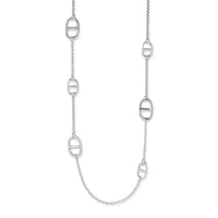 Sautoir Maille Marine Alternée Plaqué Argent 20 Microns – SCUDO