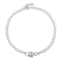 Collier 1 Boule Ronde GM Plaqué Argent 20 Microns - SCUDO
