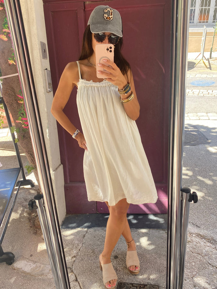 Robe courte voile de coton - LOU