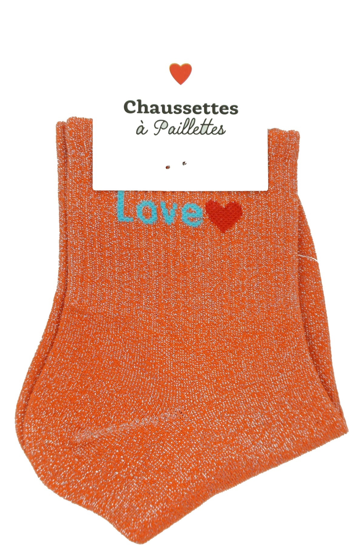 Chaussettes à paillettes message