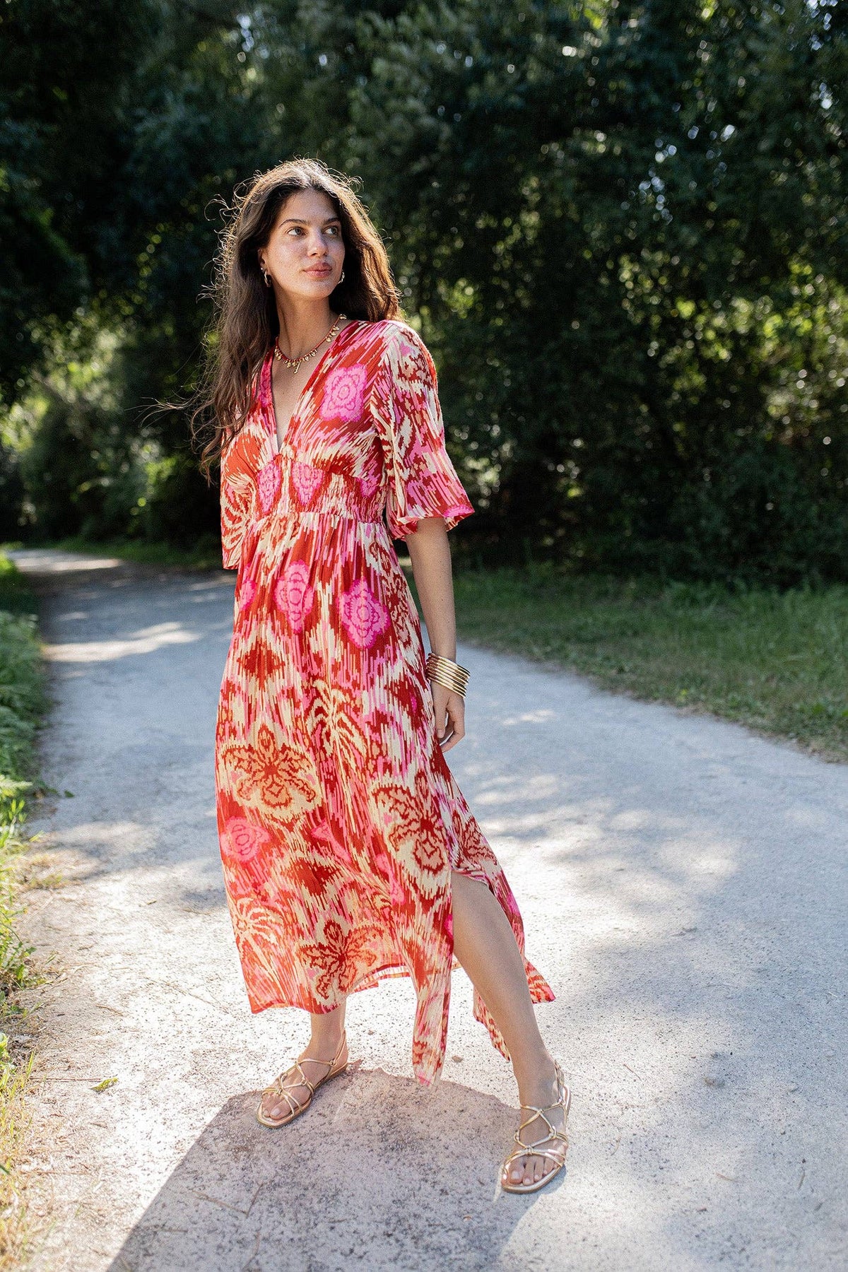 Robe longue BORA BORA ROSA - Piti Cuiti
