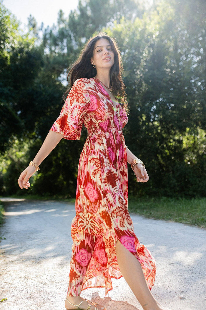 Robe longue BORA BORA ROSA - Piti Cuiti