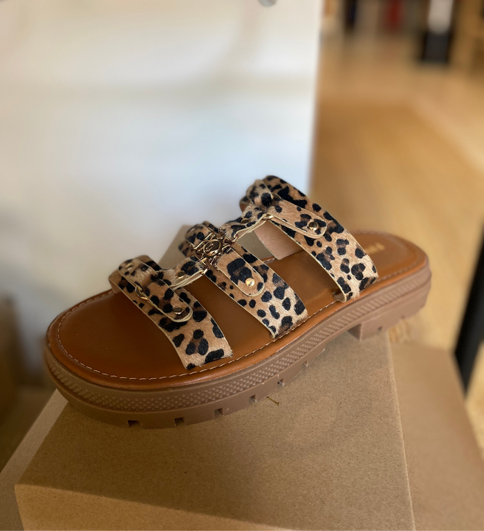 Sandales mules léopard SOLEIL - Findlay