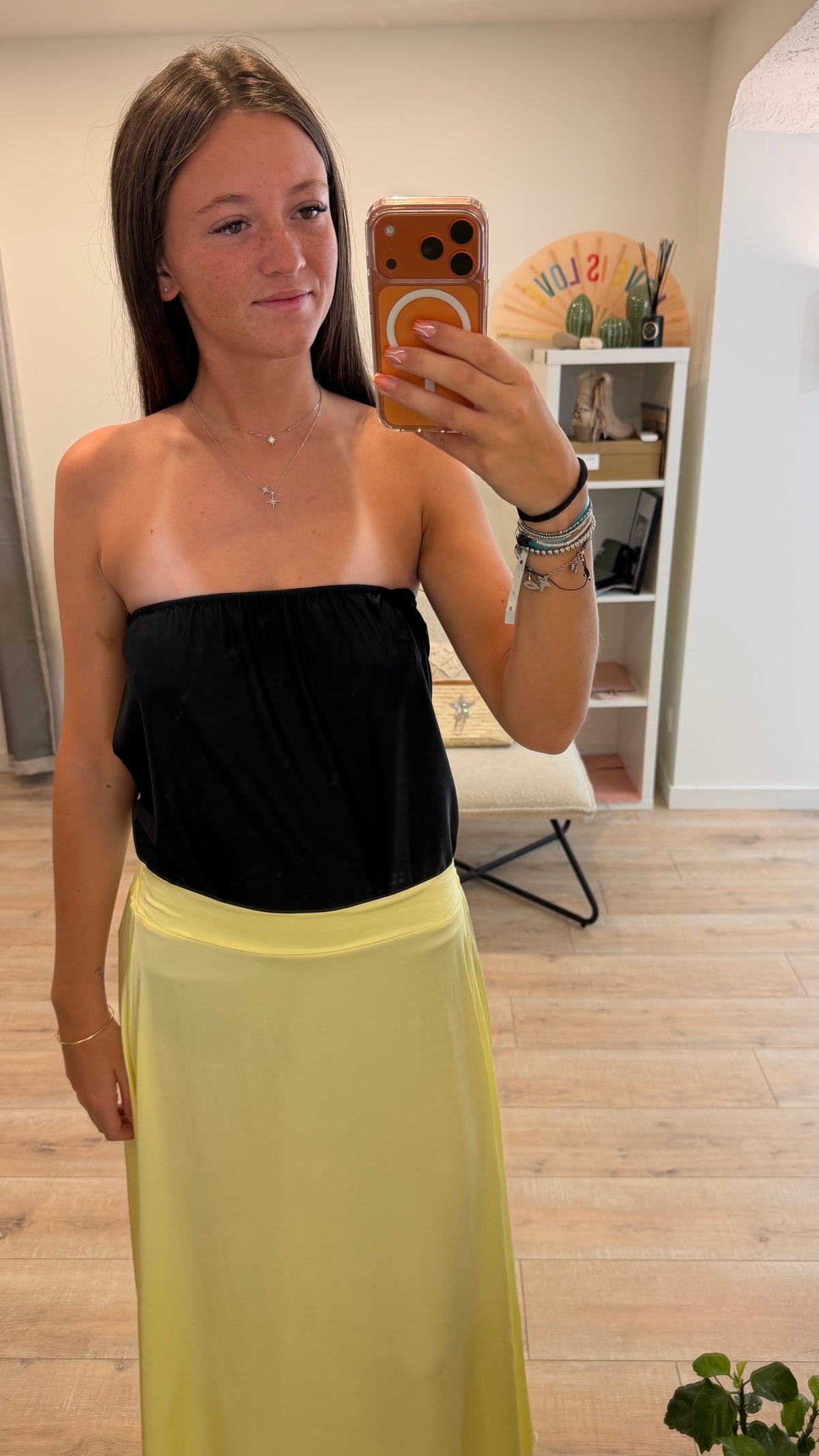 Jupe satin longue